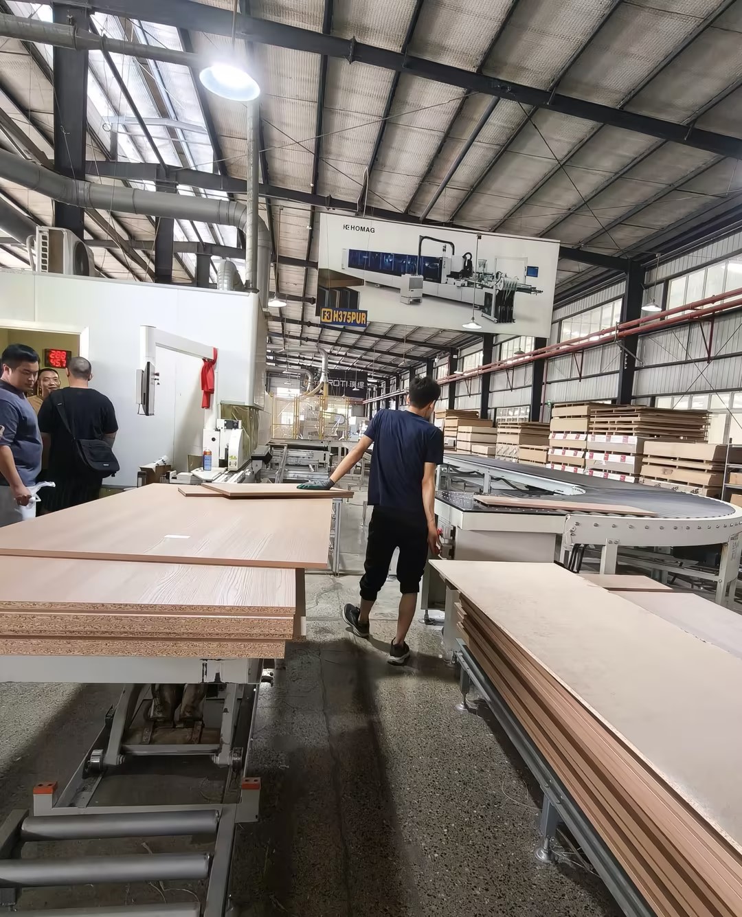 Panel processing line